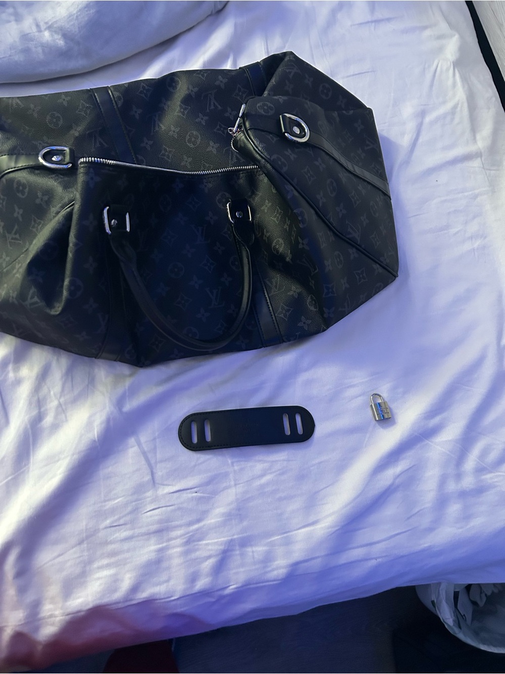Louis Vuitton Black Monogram duffel bag